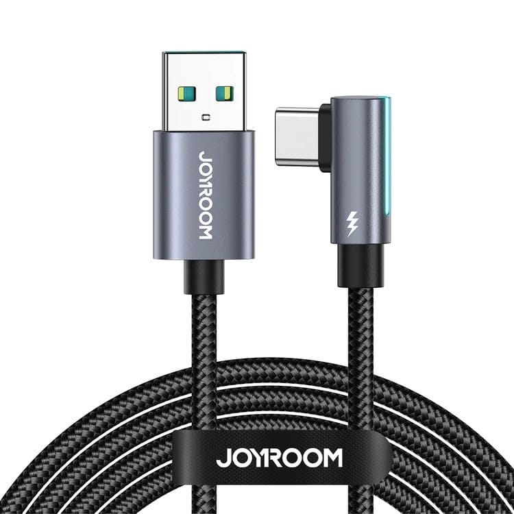 JOYROOM S-AC027A17 Smooth Game Series 3A USB-A to Type-C Right Angle Fast Charging Data Cable 1.2M