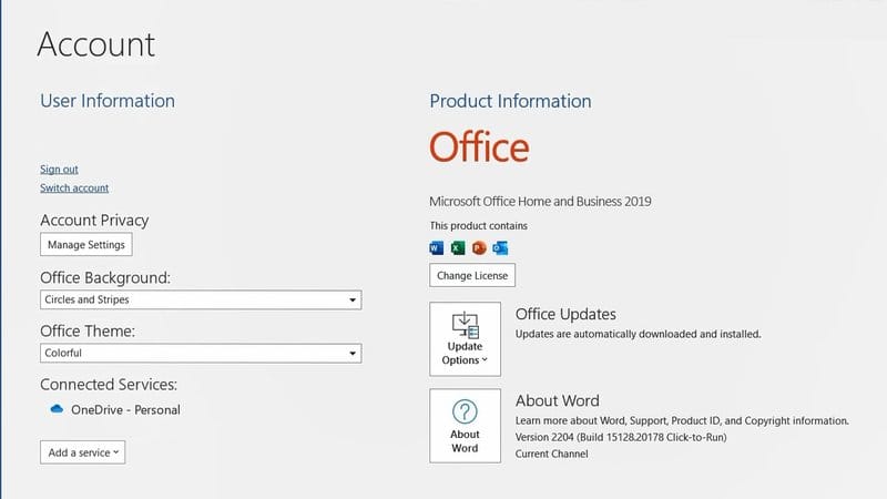 Microsoft Office 2019 Home & Business – License For Mac