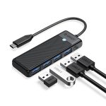 Orico Type-C To USB Hub 3.0 4 Ports PAPW4A-U3-015-BK-EP-0