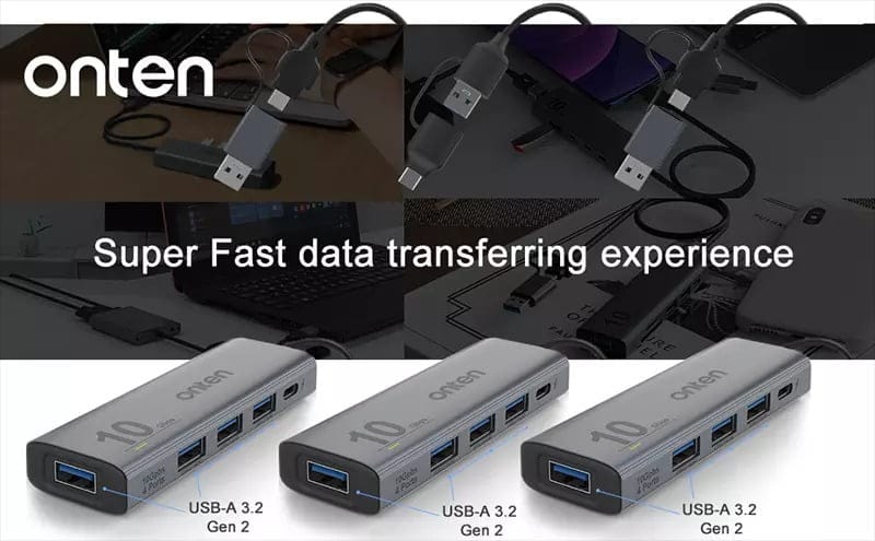 Onten OTN-UCA611 10Gbps USB C Hub,USB C to USB C A Adapter