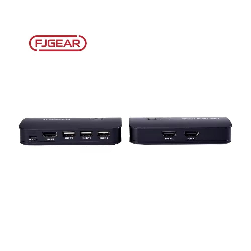 FJGEAR Black Switch Hd Video Switch Hdmi Kvm Sd+usb+ USB HDMI OUTPUT 2 4PORT