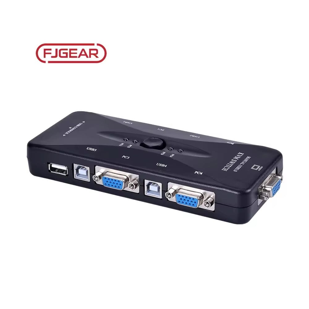 FJGEAR kvm switch USB 2.0 4