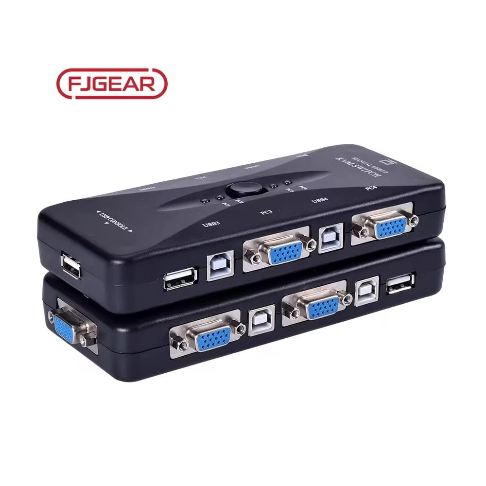 FJGEAR kvm switch USB 2.0 4