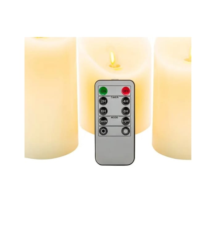 Fire Tek White Plastic Remote Control Candle Lahore Pakistan