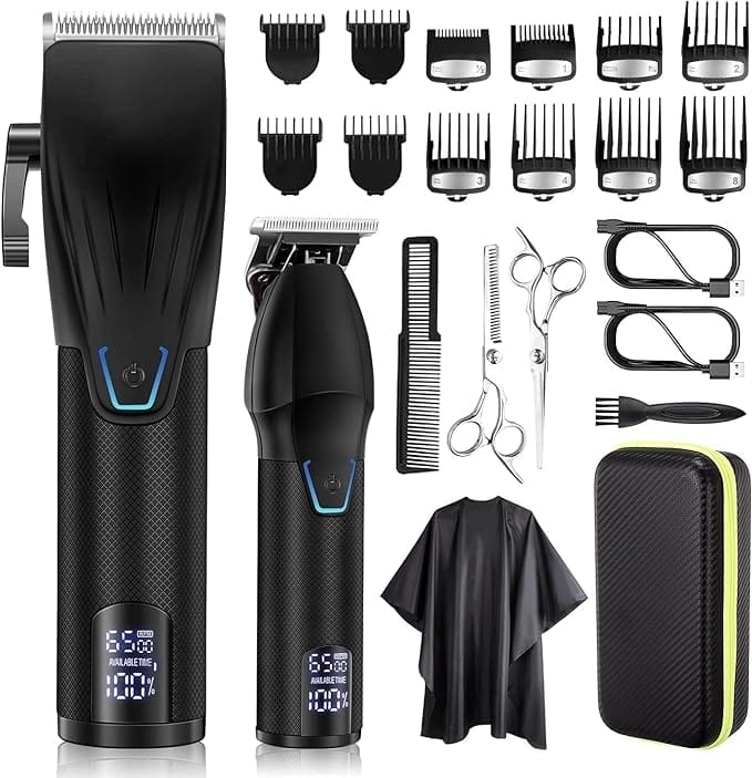 Suttik Professional Hair Clipper and Trimmer Set, Barber Clippers Set for Men Professional Kit
