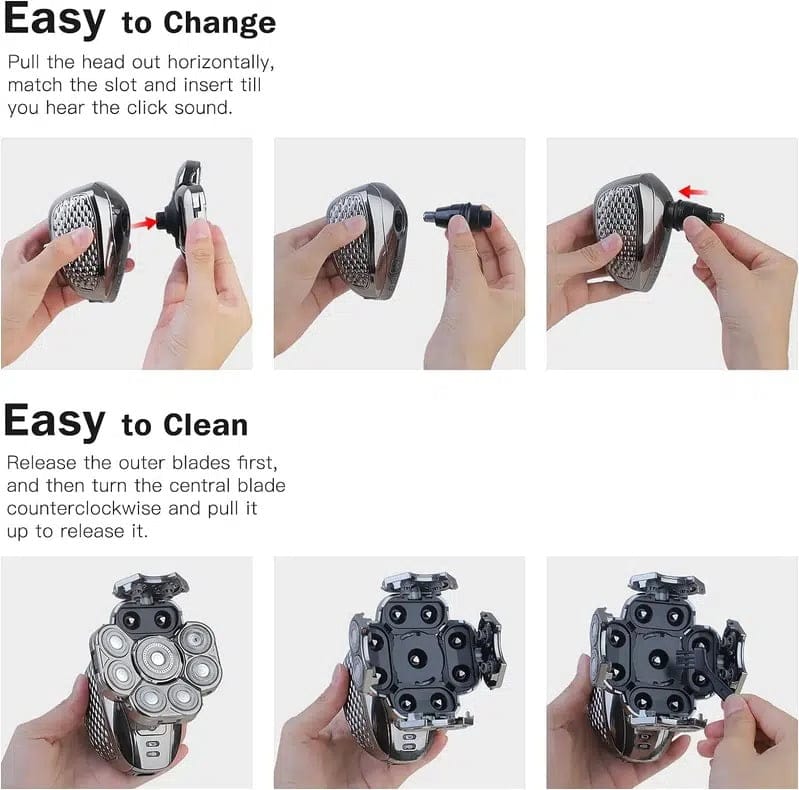 Yebicola 4D Head Shavers for Bald Men, Upgraded 9 Floating Heads