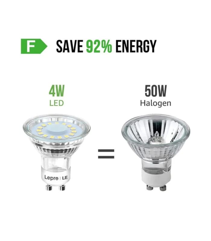 Lepro LE 4W GU10 LED Light Bulbs 10 Pack | PR200060-DW-EU-10