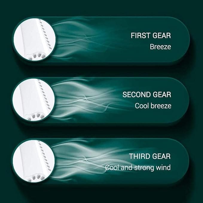 Portable leafless hanging neck fan, rechargeable USB neck fan