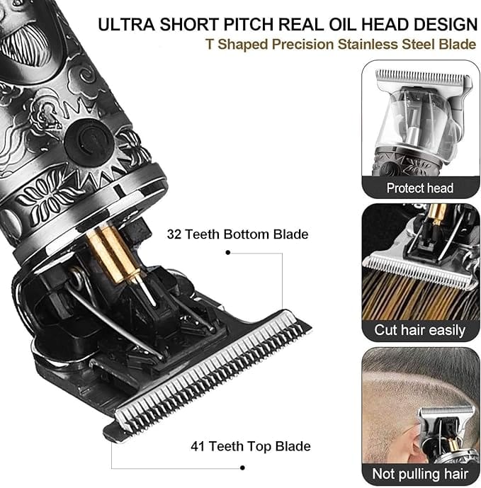 Suttik Hair Trimmer for Men, Professional Hair Clippers for Barber, Beard Trimmer for Men