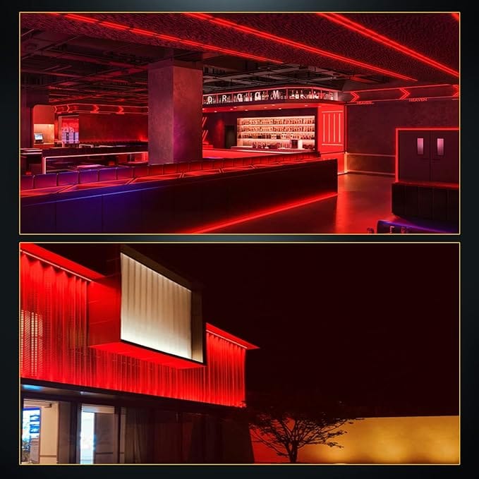 12v Red Neon Flexible Strip Light 1m Waterproof Smd 5050 Rope String Silicone Lamp Outdoor Lighting