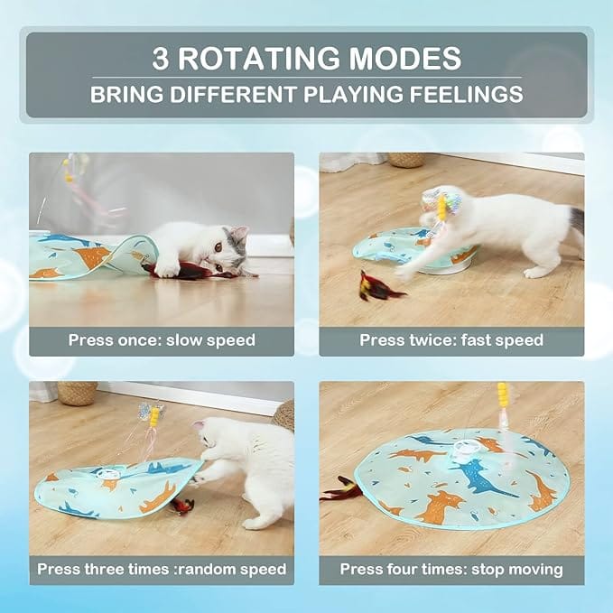 2-in-1 Rechargeable Motion Activated Interactive Cat Toys for Indoor Cats