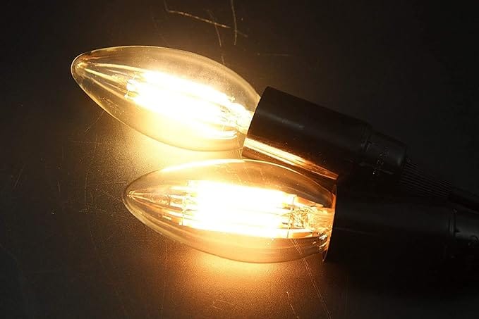 BRIMAX C35 LED Bulbs, 6W Candelabra Led Bulbs Dimmable, E12 Base, 2700K Warm Whit Glow