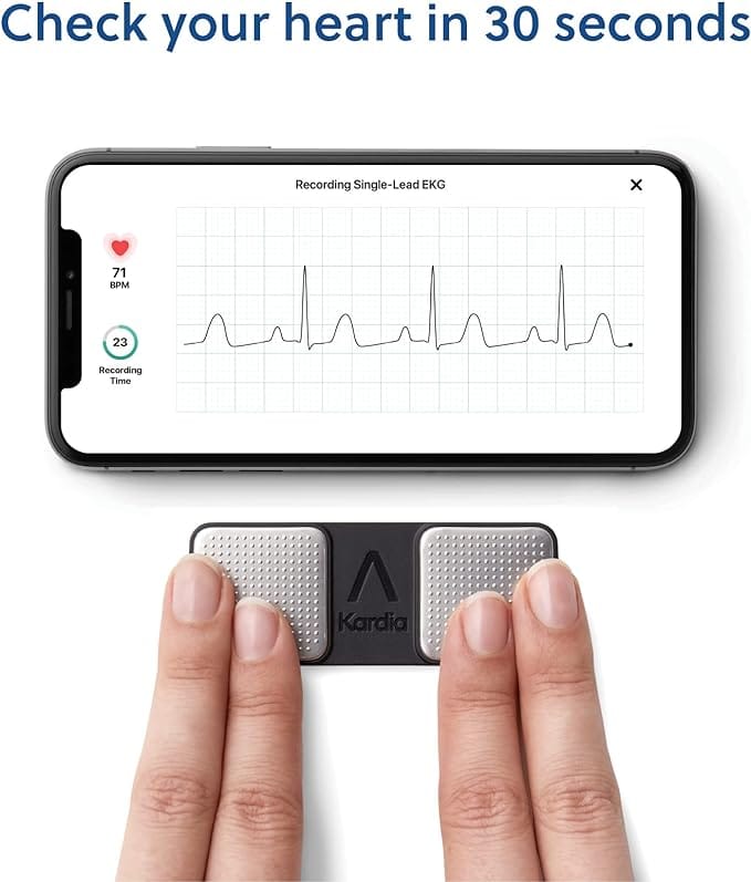 KardiaMobile 1-Lead Personal EKG Monitor – Record EKGs at Home – Detects AFib and Irregular Arrhythmias