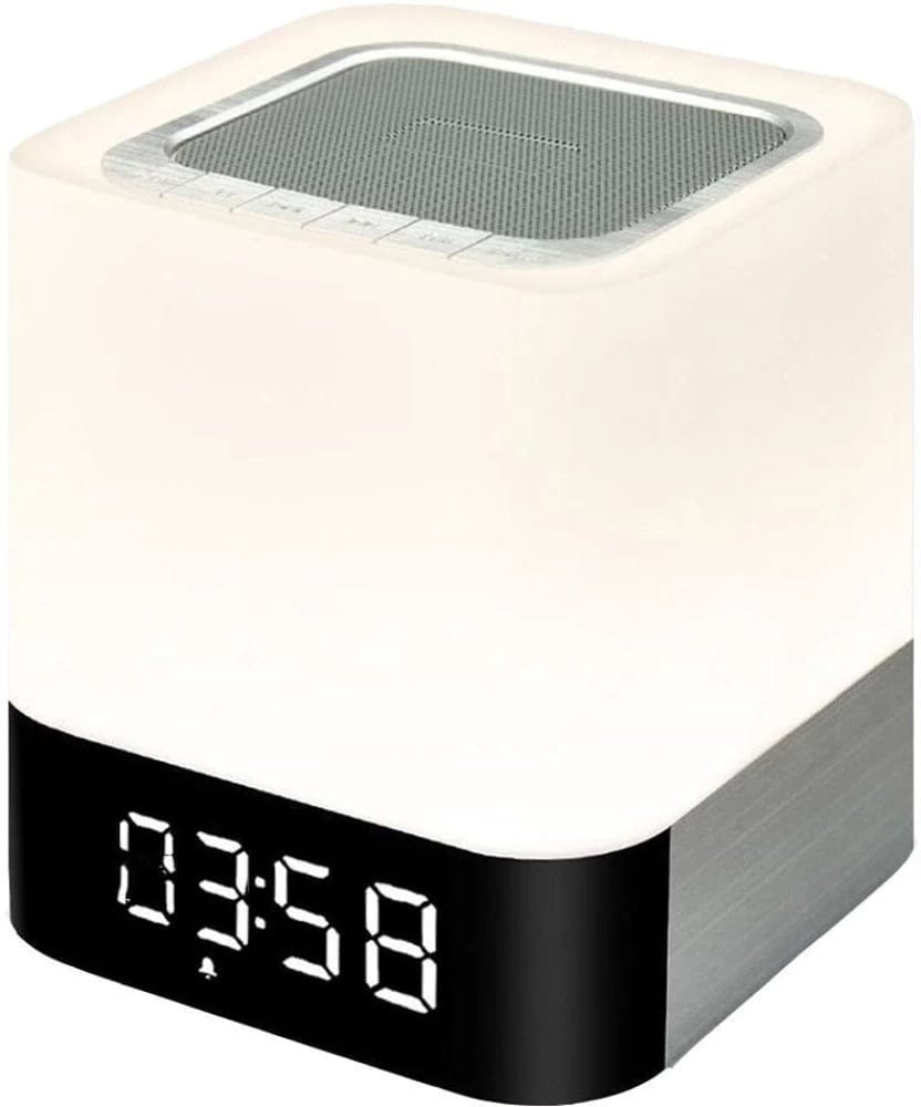 Mini Wireless Bluetooth Speaker LED Alarm Clock Time Setting Subwoofer