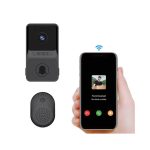 Mini Wireless Doorbell Camera WiFi Smart Home Security Camera with Chime, Black Lahore Pakistan