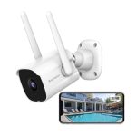 Septekon 2K Security Cameras Outdoor, 2.4G Wired WiFi Cameras for Home Security Lahore Pakistan