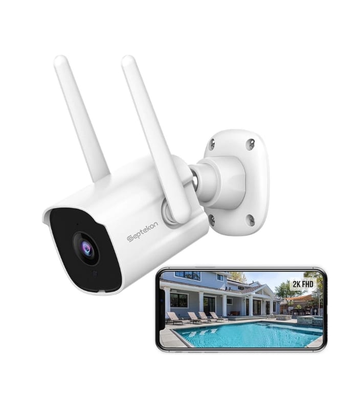 Septekon 2K Security Cameras Outdoor, 2.4G Wired WiFi Cameras for Home Security Lahore Pakistan