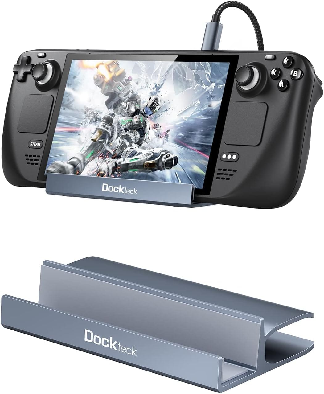 Stand Base for Valve Steam Deck, Steam Deck Dock Accessories Holder Stand with Anti-Slip Silicone Pad