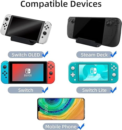 Stand Base for Valve Steam Deck, Steam Deck Dock Accessories Holder Stand with Anti-Slip Silicone Pad