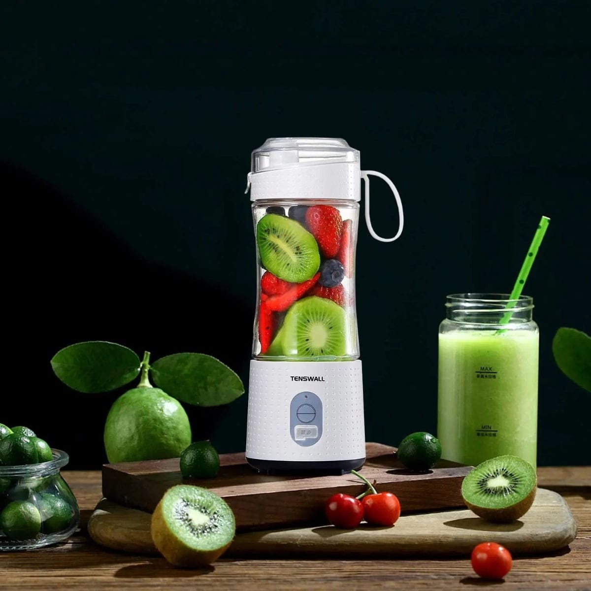 TENEWALL personal size smoothie and smoothie, portable fruit machine 13 oz USB charging juicer