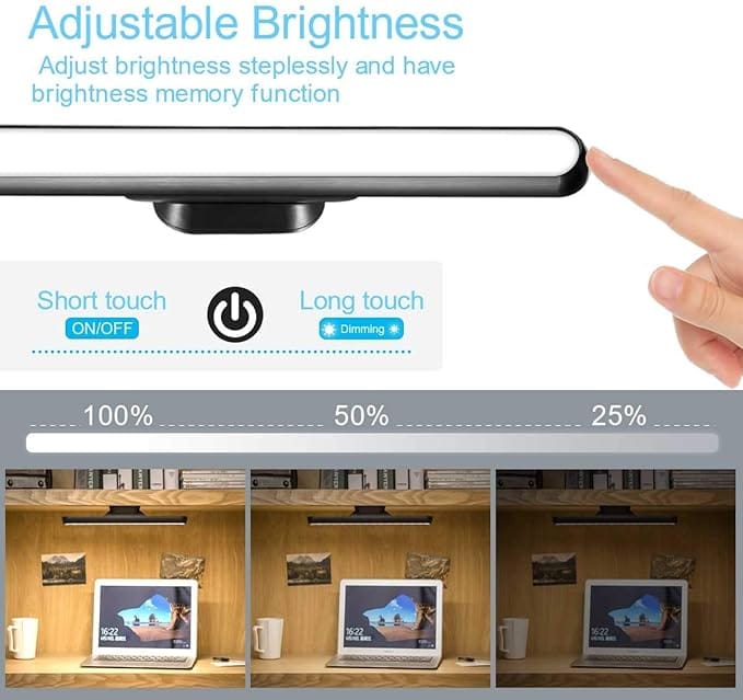 WILLED Rechargeable Light Bar, 3W Touch Light Built-in 2000mAh Battery