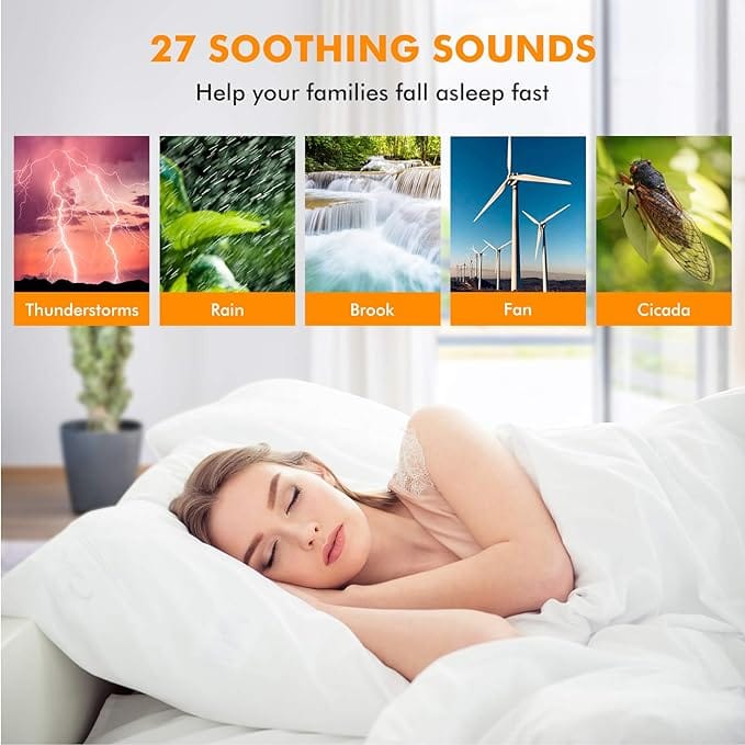 White Noise Machine, COCOBELA Sound Machine for Sleeping, 27 HiFi Sounds
