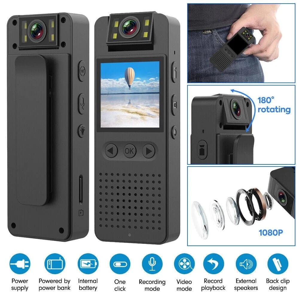 L12 Mini Body Camera WiFi Video Recorder 1080P Wearable Night Vision