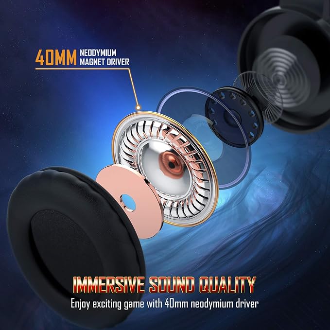 ONIKUMA K19 RGB Wired Stereo Gaming Headset True Noise Cancellation