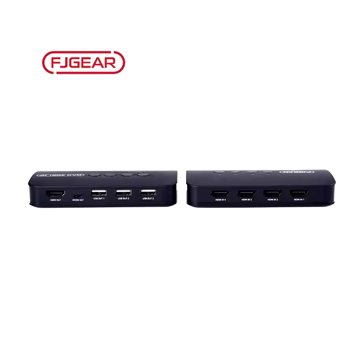 FJGEAR FJ-HK401 4 In 1 Out HDMI To KVM HD Video Switcher