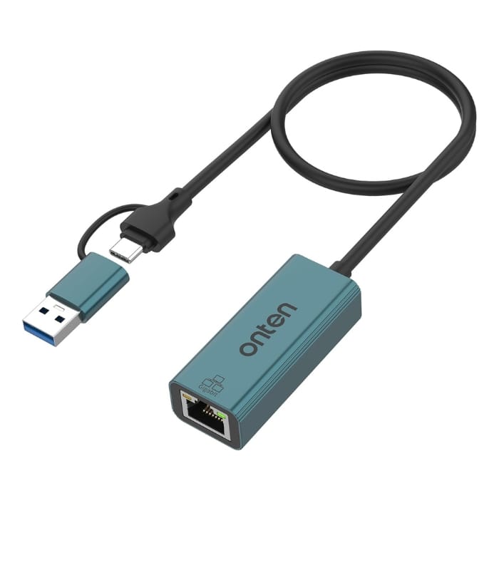 ONTEN UE106+ Ethernet Adapter USB-A & USB-C Lahore Pakistan