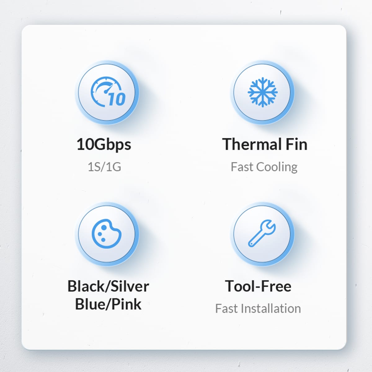 ORICO USB3.2 Gen2 Type-C M.2 NVMe SSD Enclosure (10Gbps)