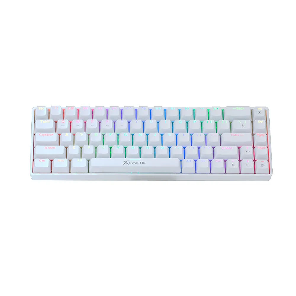 Xtrike Me GK-995W WH Tri-Mode 60% Wireless Mechanical Gaming Keyboard Red Switches